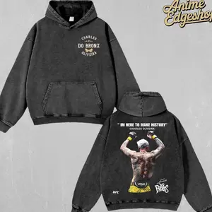Charles Oliveira Do Bronx UFC Vintage Washed Hoodie & T-Shirt | Heavyweight Cotton Streetwear, Retro MMA Graphic Tee, Motivational Fighter Quote Shirt Gift for Fitness & Hiphop Fans Menswear Thick Tops 4WB