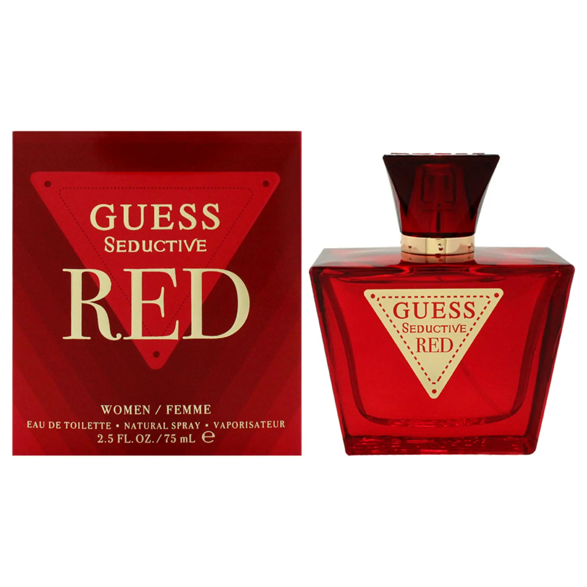 Guess Seductive Red, Classic Alluring Long-Lasting EDT Spray for Women - 2.5 fl oz