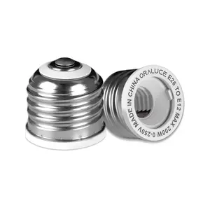 E26 to E12 Adapter,Medium/Standard to Candelabra Base,Light Bulb Socket Adapter Max 200W,0-250V,Bulb Adapter Socket Converter for Bedroom,Living Room,Kitchen,2 Pack