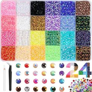 30,000 Pcs Resin Flatback Rhinestones – 3mm Mixed Gems for DIY Crafts, Jewelry Making, Nail Art, and Party Decorations – Perfect for Crafting Enthusiasts