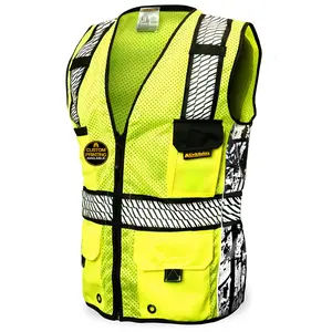 KwikSafety ROADBOSS PREMIUM Safety Vest (Truck Tread Tape) Class 2 ANSI Tested OSHA Compliant Hi Vis Reflective Surveyor - Model No.: KS3332