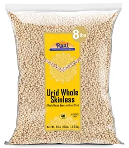 Rani Urid/Urad Gota White (Matpe Beans Skinless) Indian Lentils 128oz (8lbs) 3.63kg Bulk ~ All Natural | Gluten Friendly | NON-GMO | Vegan | Indian Origin