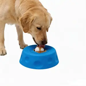 Slow Feeder Dog Bowls for Liquid Treat, [Built-in Rolling Ball] No Spill Bone Broth Dog Licking Bowl, Multi-Purpose Puppy Yogurt Feeder Bowl for All Breeds Dietary Supplement/Post-op Nutrition Feeding.valentines gift for pets