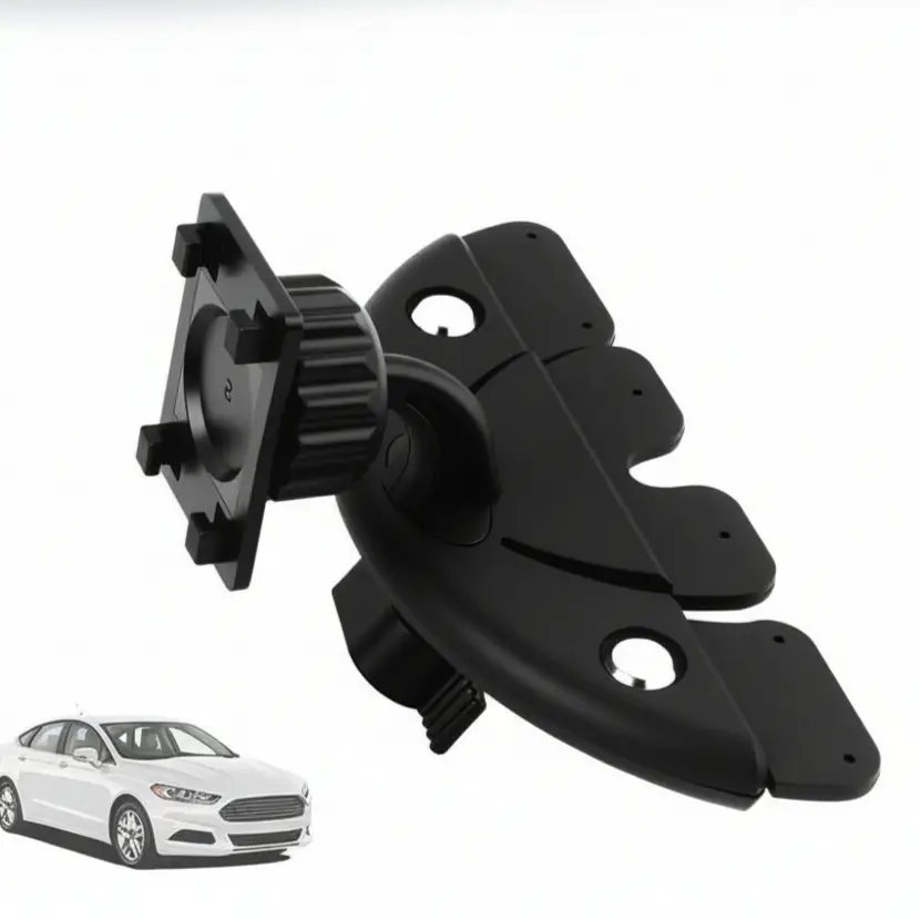 Universal CD Slot Mount for CarPlay Screen, 360° Rotatable Car Display Holder with Stable Triangle Support, CD Player Mount for GPS, Dash Cam & Car Accessories