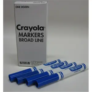 Crayola  Blue Cone Tip Water Based Markers- 1 Dozen