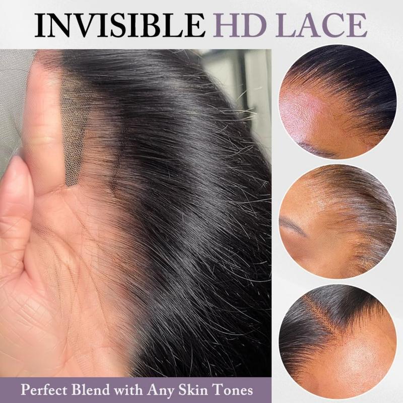 Bob Wig Human Hair 13x6 Body Wave HD Lace Front Wigs Human Hair 200% Density Glueless Short Bob Wigs for Black Women Natural Black 14 inch