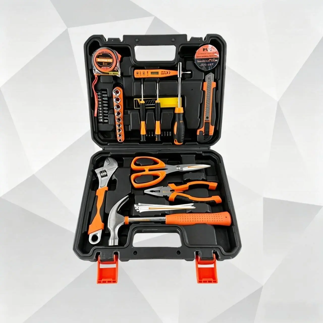 Solude Complete Household Hand Tool Kit - All-in-1 Home Repair Tools with Hard Storage Case, Ideal for Furniture Assembly, Car Emergency & Daily DIY Projects