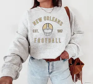New Orleans Football Crewneck Sweatshirt / T-Shirt / Hoodie, Saints Sweatshirt, Hoodie,  New Orleans Football T-Shirt, Saints Fans Gift, New Orleans Sweater