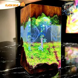 Handmade Master Sword Resin Sculpture – Legend of Zelda-Inspired Epoxy Art with Silent Princess Flower, Collectible Gamer Display, Unique Gift for Fans