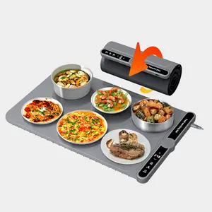 Electric Food Warming Mat WARMING-FOO6PRO FastHeating 9-Level Temp Control 104°F-248°F Foldable Portable Non-BPA Free for Christmas Parties & Everyday Meals Space-Saving Design