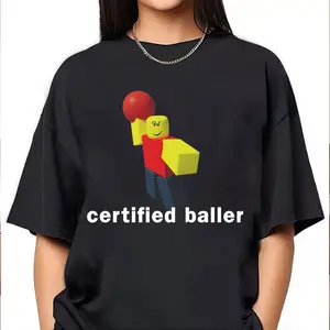 Robloxian Certified Baller, Black Portrait Shirt
