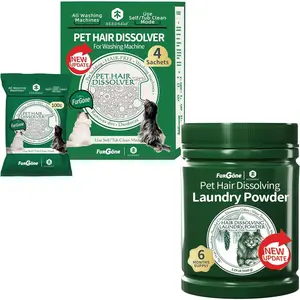 Bundle of Pet Hair Dissolver Machine Cleaner and Laundry Detergent, Washer for Clothes