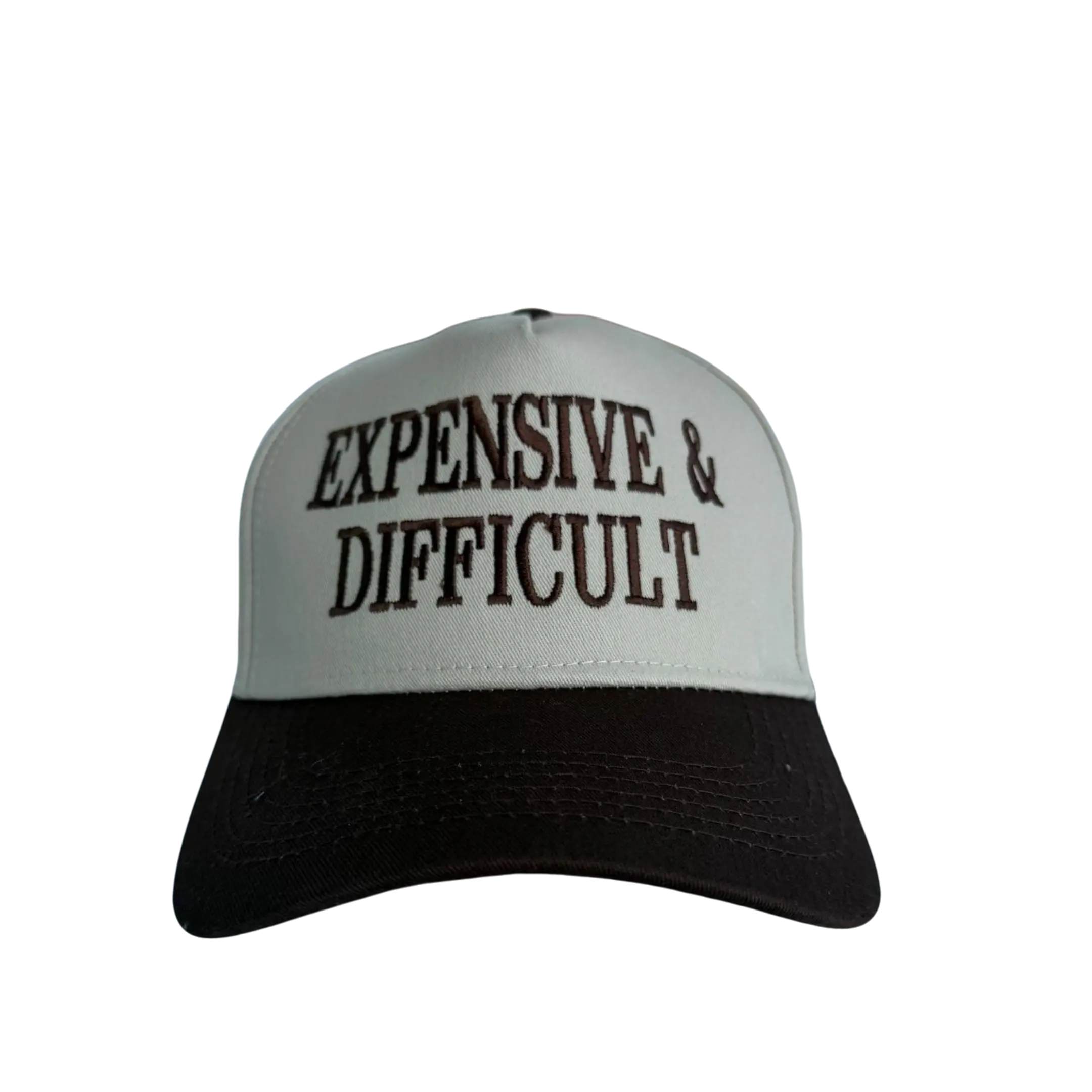 Two-Tone Vintage Canvas Trucker Hats for Men & Women, Adjustable Size Baseball Caps with Trendy Embroidered Design