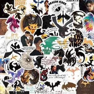 Fourth Wing Stickers Pack - 120PCS Aesthetic Bookish Decals for Water Bottles Laptops Journals & Scrapbooking Dragon Rider Design Anime