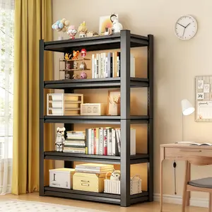 5-Tier Adjustable Heavy-Duty Metal Shelving Unit, Home Corner Storage Rack, Multi-Purpose Kitchen and Dining Room Storage Rack, Organizing Rack, Freestanding Shelving Unit