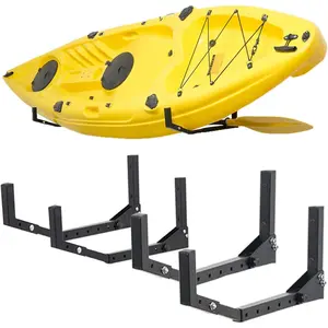 Kayak Storage Hooks Hangers, Adjustable Kayak Garage Storage Rack Wall Mount Heavy Duty Hooks for Canoe, Kayak, Paddle Board, Surfboard, Snowboard