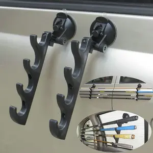 2-Pack Fishing Rod Storage with Suction Cup, Vehicle Fishing Rod Holder, Universal Fisherman Tool, Wall Mounted, Model Xinghao, 1pc