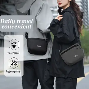 Unisex Waterproof Crossbody Sling Bag, Ultra-Lightweight 86g Sports Shoulder Bag with Adjustable Strap, Large Capacity Workout Fanny Pack for Running Hiking Gym Travel, Durable Casual Sling Bag for Men Women