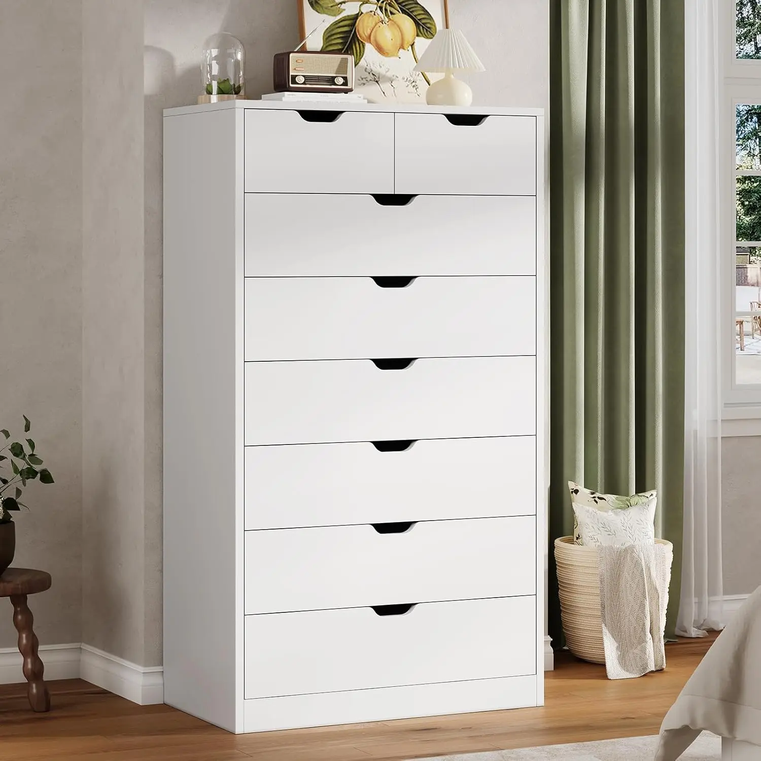 HAUOMS Tall 8 Drawer Dresser, Modern Chest of Drawers for Bedroom,Closet Dressers with Drawers for Living Room, Entryway, Hallway