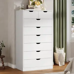 HAUOMS Tall 8 Drawer Dresser, Modern Chest of Drawers for Bedroom,Closet Dressers with Drawers for Living Room, Entryway, Hallway