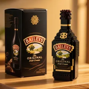 New Arrival Building Blocks Wine Barrel Set, High-Grade Simulation Wine Bottle Decoration, Creative Wine Culture Bricks Model, Premium Gift & Desktop Ornament
