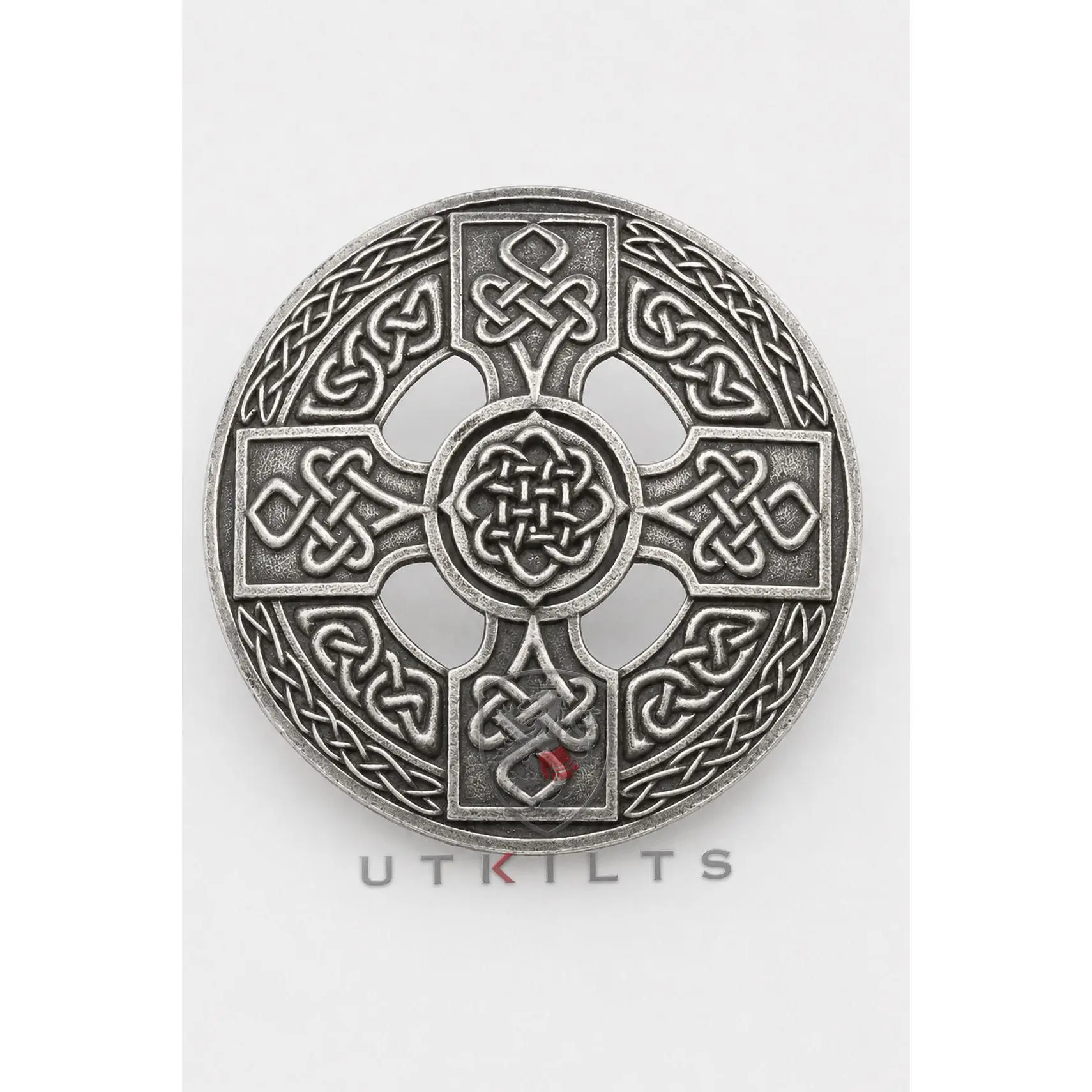 Plaid & Sash Brooch – InverLoch, Celtic Cross