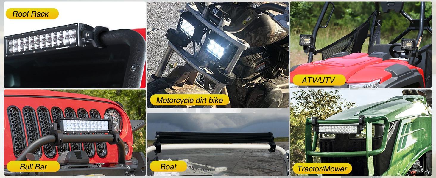 Nilight 90023D 4-Pack Standard 4PCS Mounting Bracket Kit LED Off Road Light Vertical Bar Tube Clamp Roof Roll Cage Holder,2 Years Warranty Black Nilight 90023D 4-Pack Standard 4PCS Mounting Bracket Kit LED Off Road Light Vertical Bar Tube Clamp Roof Roll Cage Holder,2 Years Warranty Black