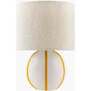 Cool Light Gray Traditional Table Lamp with linen details for bedside or console tables