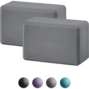 Yoga Block - Supportive Latex-Free Eva Foam - Soft Non-Slip Surface with Beveled Edges for Yoga, Pilates, Meditation - Yoga Accessories for Stability, Balance, Deepen Stretches