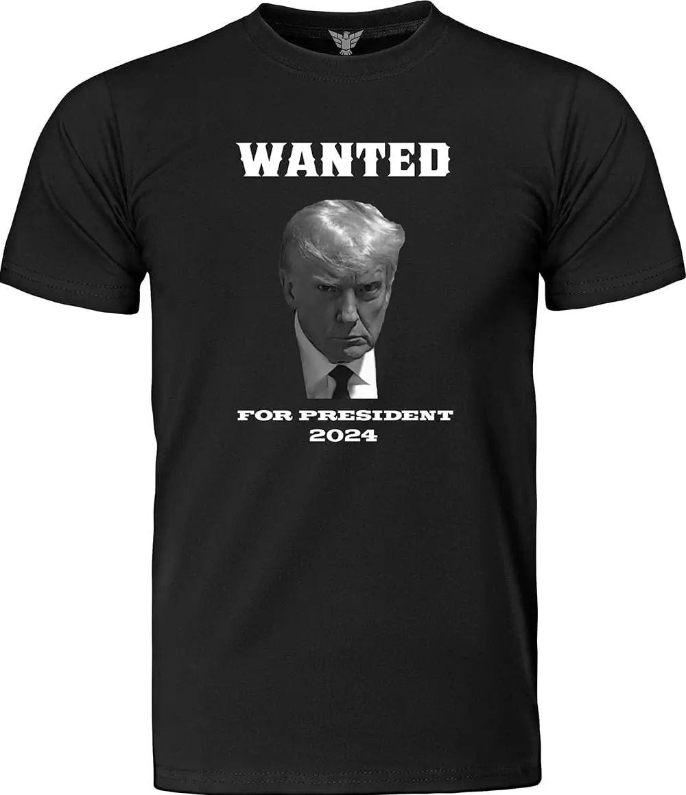 Wanted for President 2024 Trump Mugshot Shirt