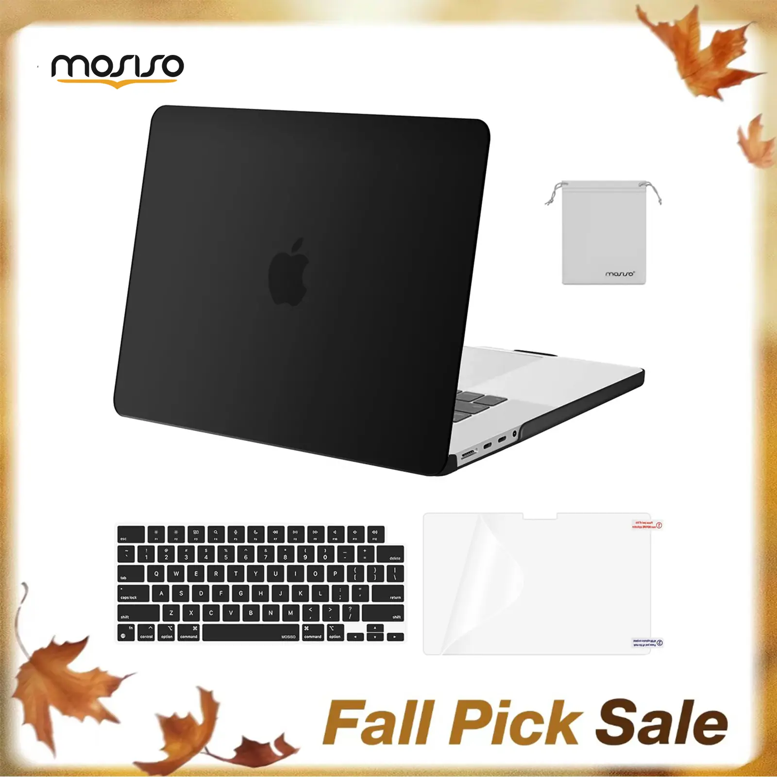 MOSISO 4-in-1 Case Compatible with MacBook Pro 16 Inch M5 M4 M3 M2 M1 2026-2021, Hard Shell Laptop Cover with Keyboard Cover, Screen Protector and Accessory Pouch for Students and Professionals, A3429 A3428 A3403 A3186 A2991 A2780 A2485