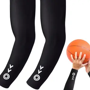 Free throw practice kit Basketball Training Arm Sleeve Sun Protection for Youth Adult Unisex Black
