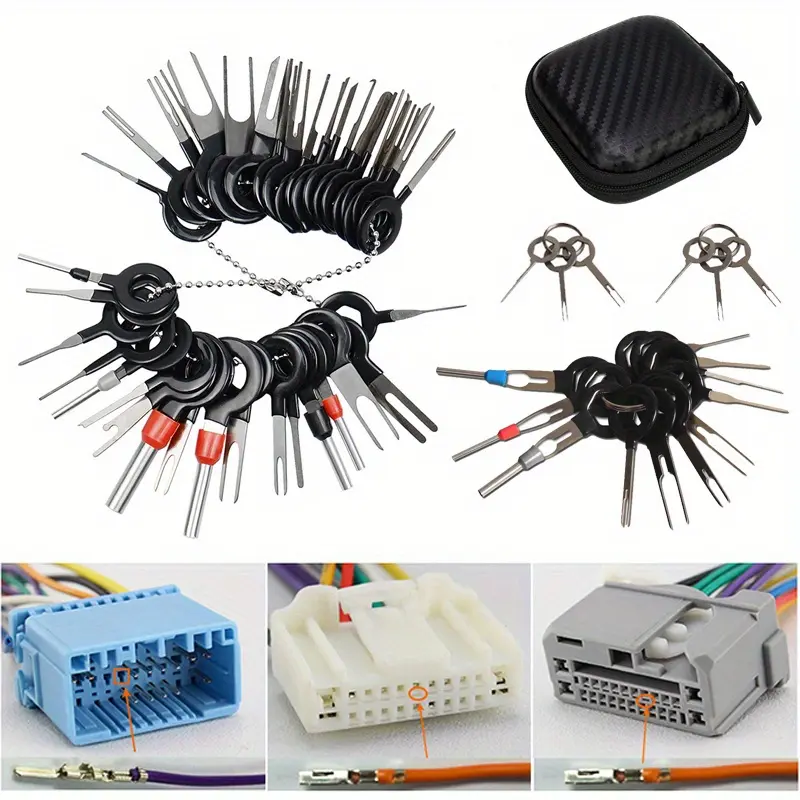 11/18 Car Terminal Removal Repair Tools Electrical Wiring Crimp Connector Pin Extractor Kit Keys Automotive Plug Pullers Tool Sets