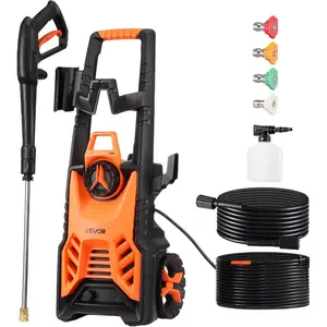 VEVOR Electric Pressure Washer, Max 4500 PSI and 3.2 GPM with Pressure Adjustment, High Power Pressure Cleaning Machine with 4 Quick Connect Nozzles, for Cars/Fences/Driveways/Patios/Home CleaningVEVOR Super Brand Day