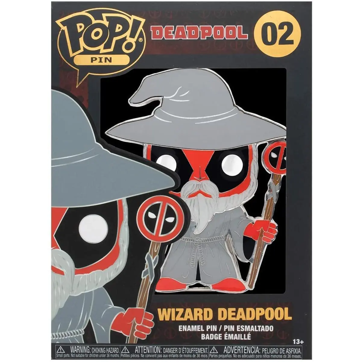 Marvel Deadpool 3 Inch Funko POP Pin | Wizard Deadpool