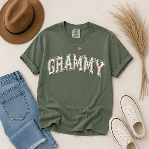 Comfort Colors Grammy T-shirt, Grandma TShirt, Cute Grammy Outfit, Flower Gramma Tee, Trendy Gigi Clothing, Lovely Mimi T-Shirt, Birthday Gift - Printfamily
