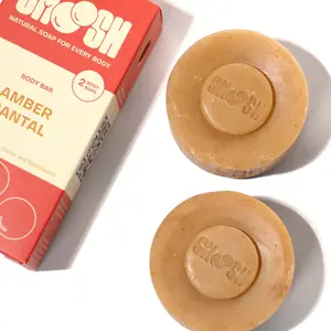 Smoosh body wash bar soap, 2-pack, Amber Santal scent