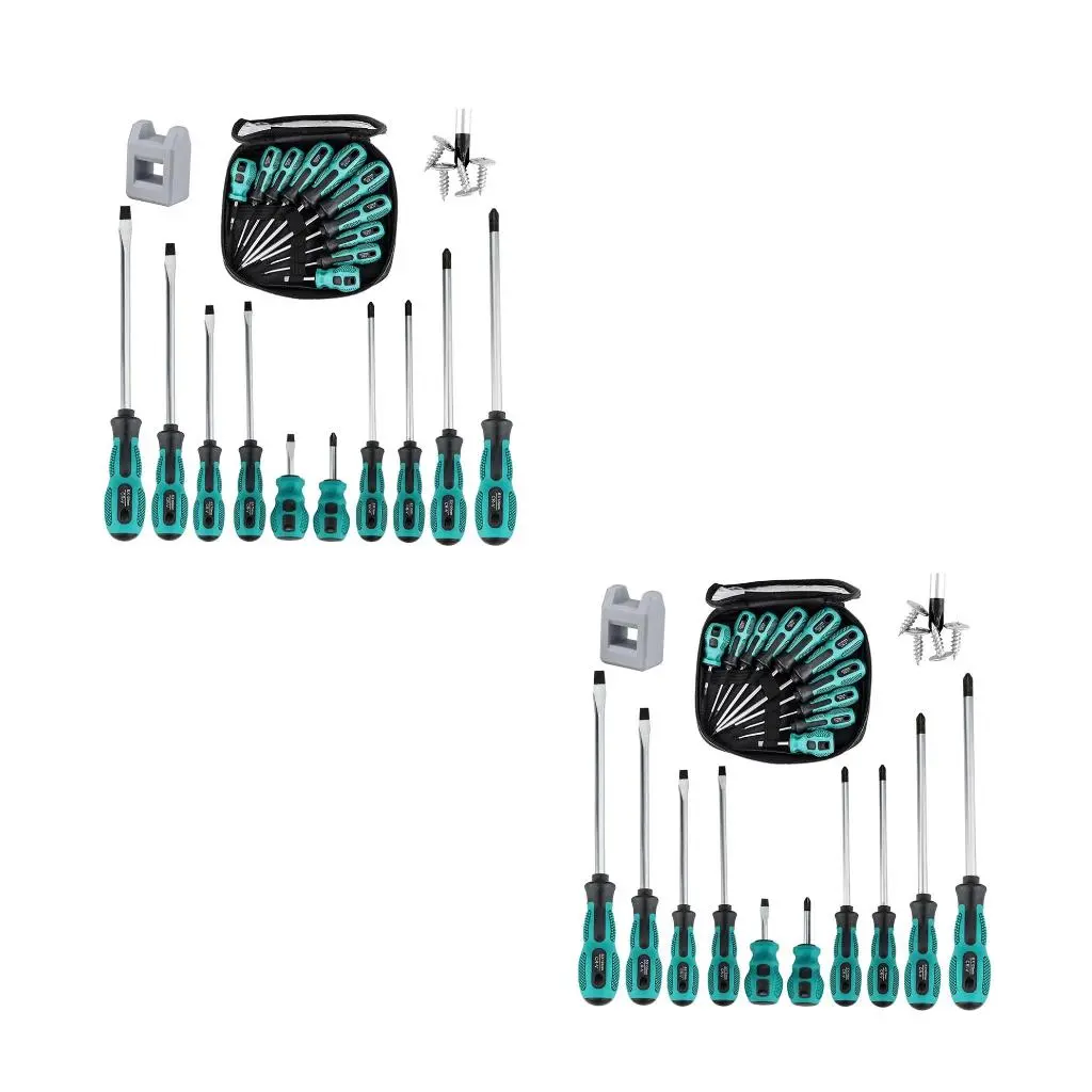 10-Piece Screwdriver Set with Magnetic Phillips Heads, Versatile Manual Tool Kit for Home Repairs, Comprehensive Hand Tool Collection