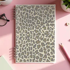 Leopard Print Notebook, A5 Size with Lined Pages, Stylish & Practical for Office Use, Premium Paper Material, Ideal for Adults' Daily Planning & Note - taking, Adds a Fashionable Touch to Workstation