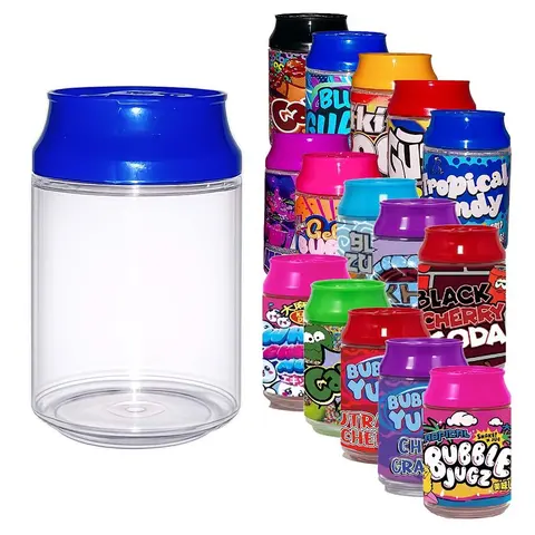 12 Pack Soda Can Style Storage Containers with Lids and Decorative Wrap Labels