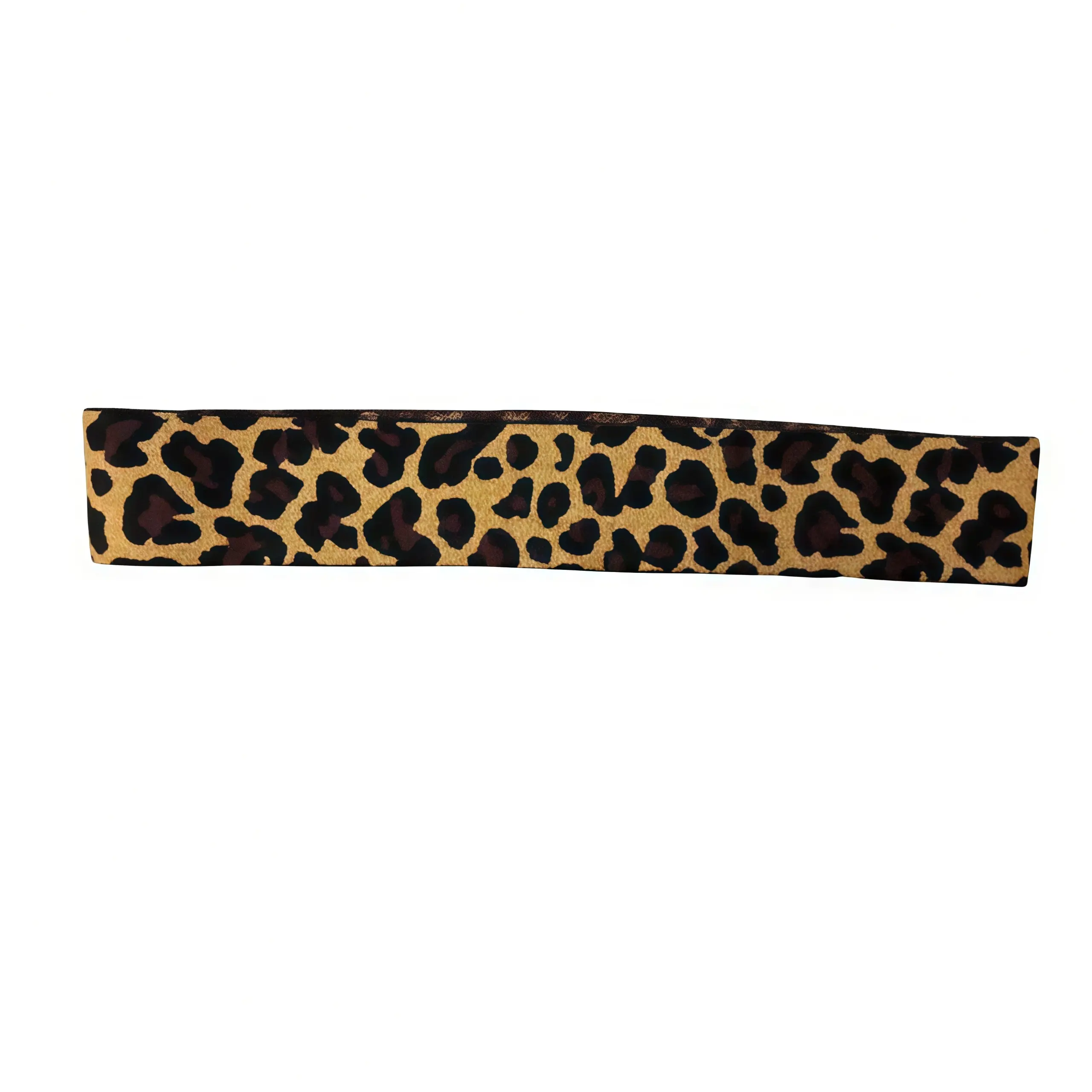 Adjustable leopard print wide headband for women, non sliding elastic boho retro headband, elastic anti slip face wash headband, European and American spicy girl sports yoga headband, elastic leopard print headband, used for daily makeup