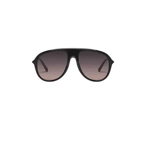 Quay Chart Topper Sunglasses in Black & Smoke Taupe