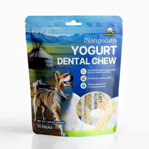 Fabrechew KIYOU Mongolian Yogurt for Dogs – Probiotic & Prebiotic Rich for Gut Health, Soft Honeycomb Shape for Gentle Dental Care, and Sensitive Gums