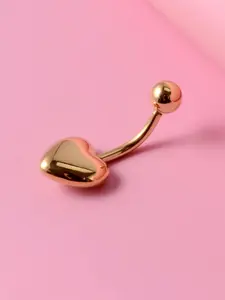 Heart Shaped Stainless Steel Navel Ring, Body Piercings, Punk Piercing Body Jewelry for Women & Men, Fashion Jewelry for Party, Daily Clothing Decor, Trendy All-match & Exquisite Jewelry for Birthday Gift