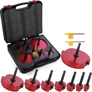 Double- PVC Pipe Reamer Kit (1/2" to 4") 8 count into Standard 1/2" Drills - Fits Sch.40 CPVC ABS Hub