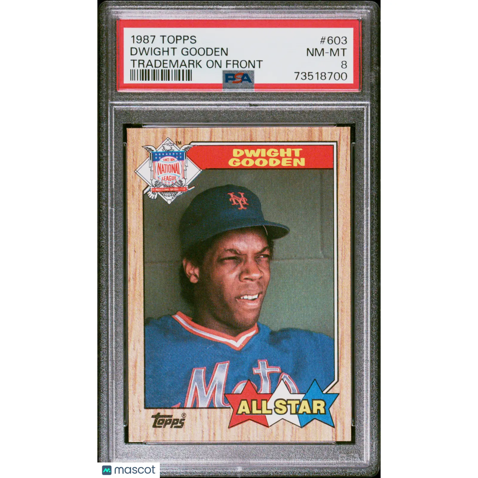 Dwight Gooden PSA 1987 Topps Baseball #603 8 73518700