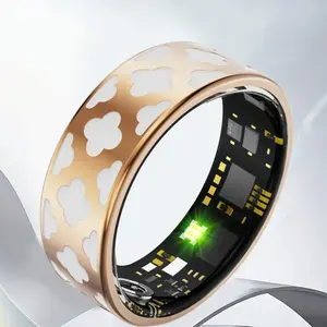 Smart Ring，Smart Health Ring for Women Men Fitness Tracker with Heart Rate, Blood Pressure, Sleep Monitoring,Heart and Blood Oxygen Monitor, Fitness Ring for Family Care,Step and Burned Calories Counte， (16mAh rechargeable battery)