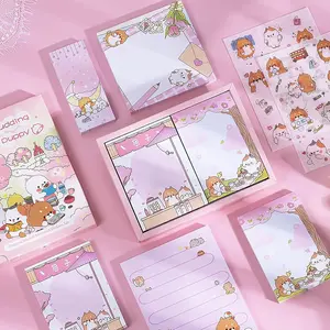 250Sheets Cute Cartoon  Memo Notes Writing Pads Scrapbook Decorations TODO List for Planning with 2 Sheets Decorative Stickers,  Shiba Inu Memos