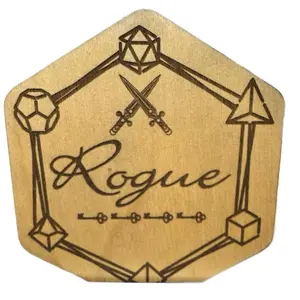Rogue Dice Box - Handmade Baltic Birch Wood Laser Engraved Magnetic Storage for Dungeons and Dragons Dice Sets