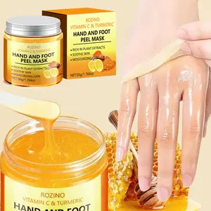 Vitamin C & Turmeric Hand & Foot Peel Mask: Deep cleansing, nourishing, moisturizing and soothing skin care. Infused with natural plant extracts for a gentle at-home spa experience.